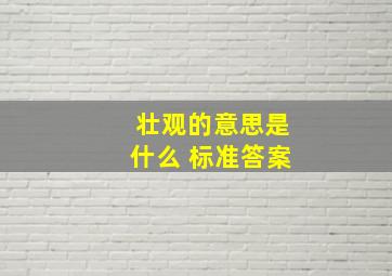 壮观的意思是什么 标准答案